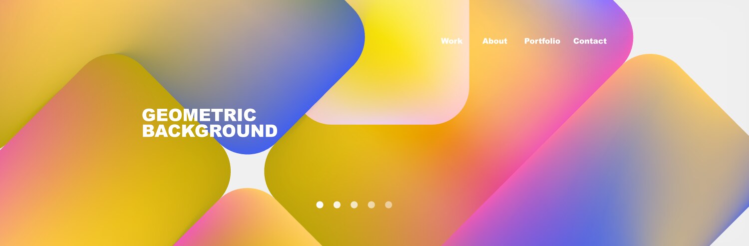 Square internet web page design template Vector Image