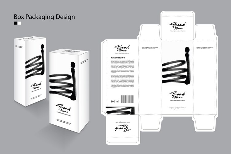Box packaging design – Royalty-Free Vector | VectorStock