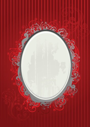 Red floral frame Royalty Free Vector Image - VectorStock