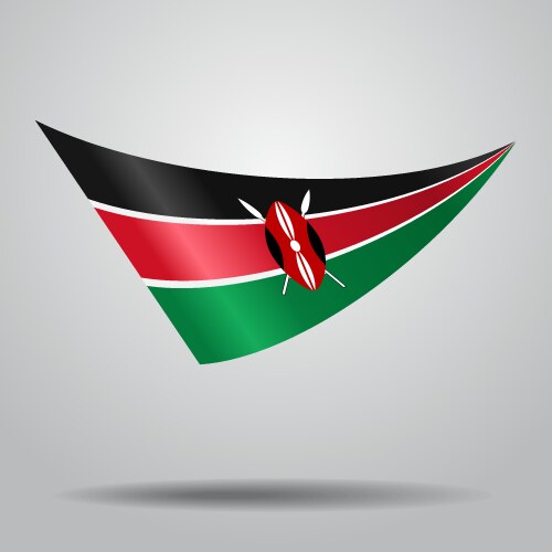 kenyan flag background vector image