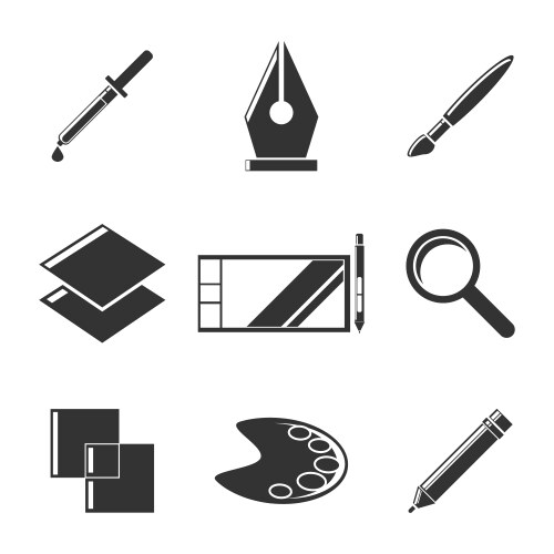 Interface paint drawing application for computer – Royalty-Free Vector ...