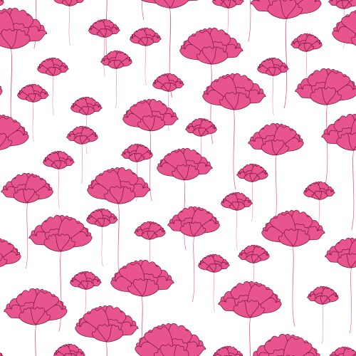 pink floral pattern vector image