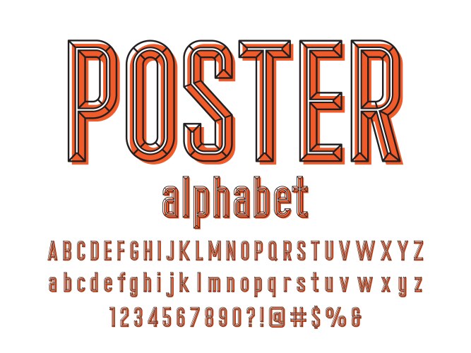 Chisel font vector image