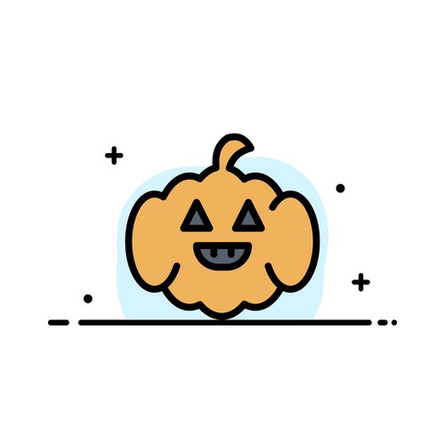 Pumpkin american business flat line filled Vector Image