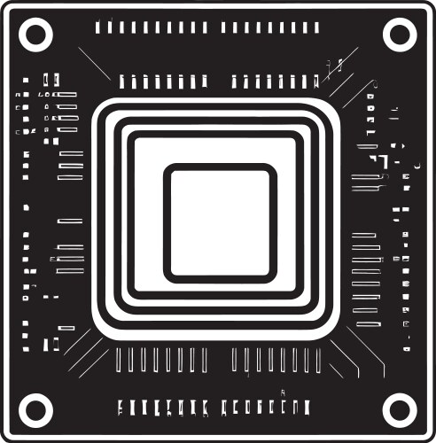 Digital essence iconic chip expression unveiled Vector Image