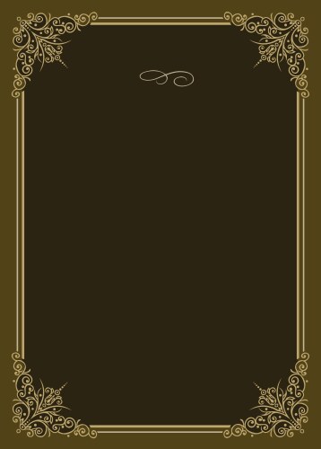 Traditional golden floral border frame background Vector Image