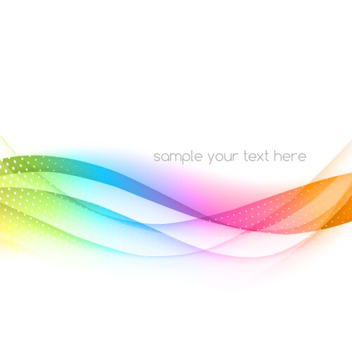 Abstract bright wave isolated white background Vector Image