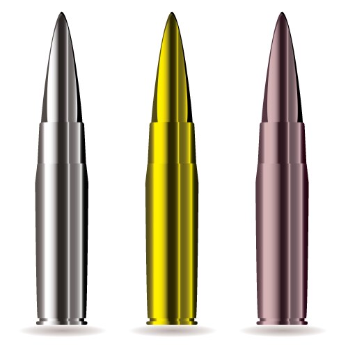 Bullet cartridge from assault rifle design Vector Image