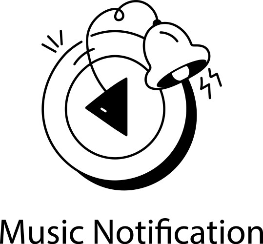 music notification vector image