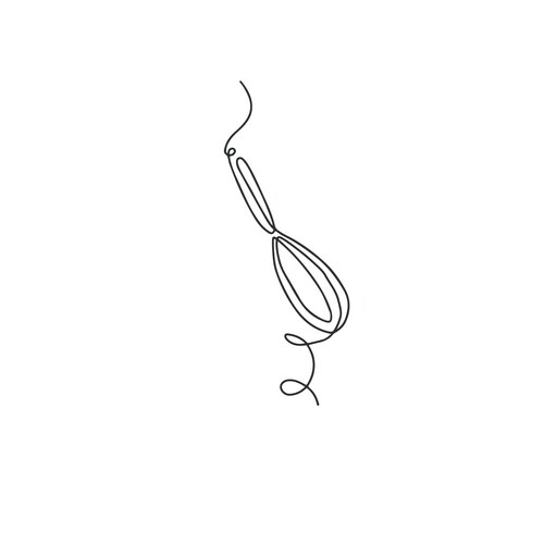 Continuous one line whisk hand mixer drawn Vector Image