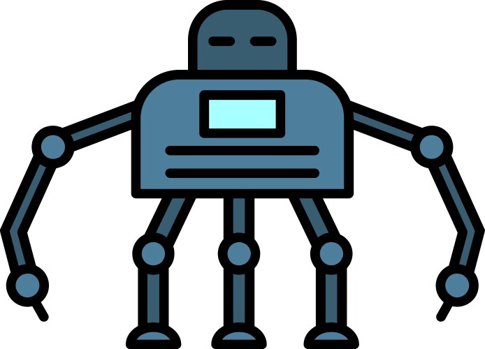 Robotics line filled icon design Vector Image