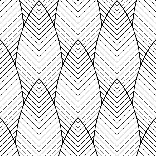 Art deco pattern black white background Royalty Free Vector