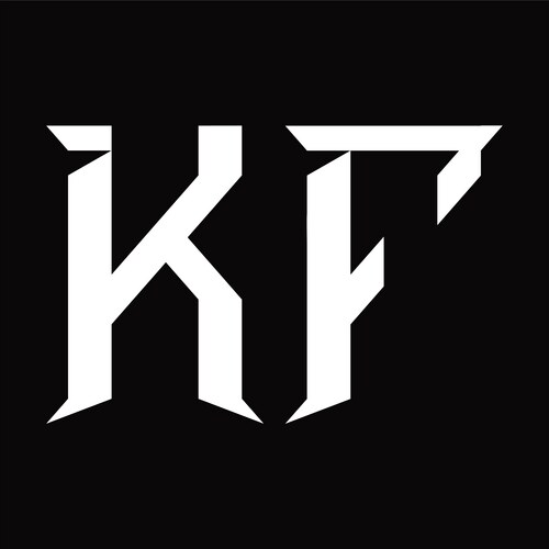 Fk logo monogram with hexagon shape and outline – Royalty-Free Vector ...