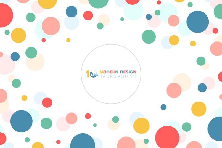 Abstract vivid colorful circle pattern in global Vector Image