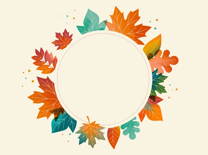 Lace frame with autumn leaves Royalty Free Vector Image