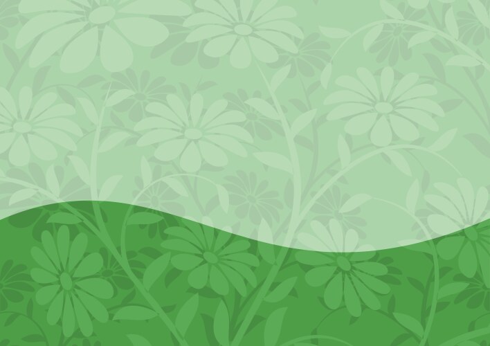 Abstract floral on sage green background Vector Image