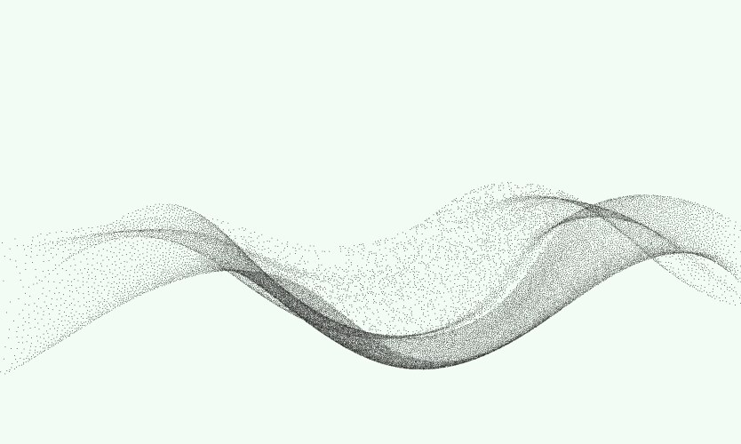 Digital dynamic particle wave abstract flow vector image