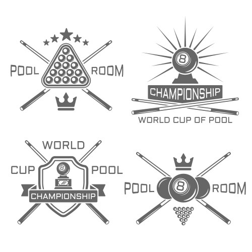 Pool or snooker equipment Royalty Free Vector Image