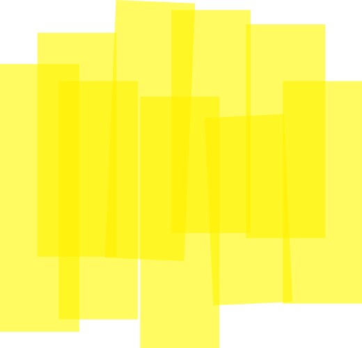 Intersecting yellow rectangles create a dynamic vector image