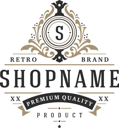 Luxury logo template object for logotype Vector Image