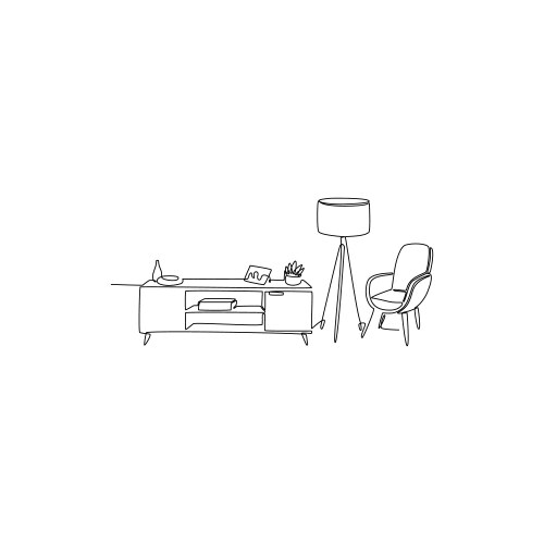 Furniture interior logo icon Royalty Free Vector Image