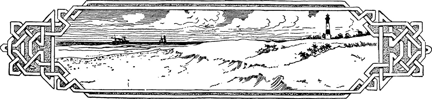 Vintage Beach Lighthouse Engraving Vector Image