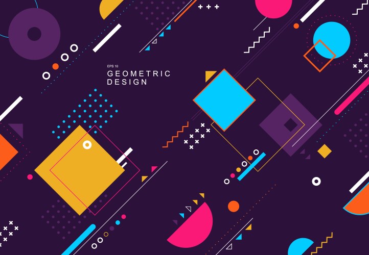 Creative abstract dynamic geometric elements Vector Image