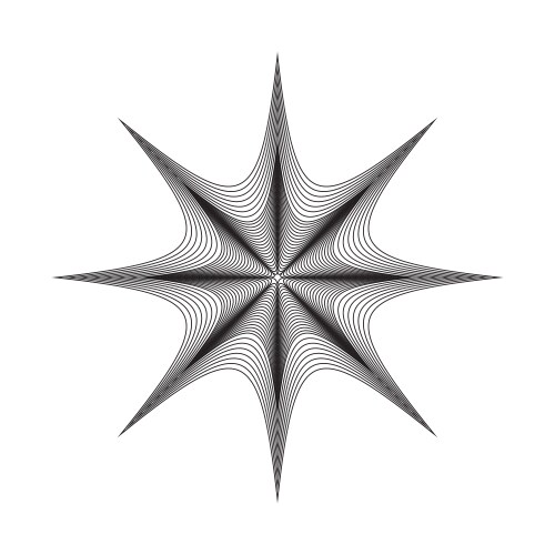 Elements of radial geometry Vector Image