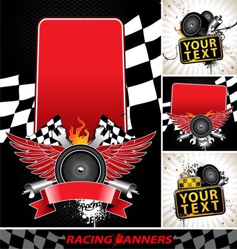 Racing club frame Royalty Free Vector Image - VectorStock