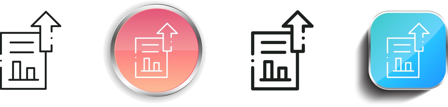 Data icon thin linear regular and button style vektorbild
