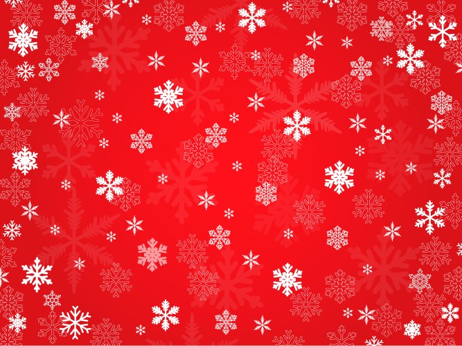 Red seamless background with snowflakes Royalty Free Vector