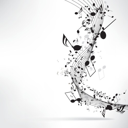 Abstract musical background with notes Royalty Free Vector