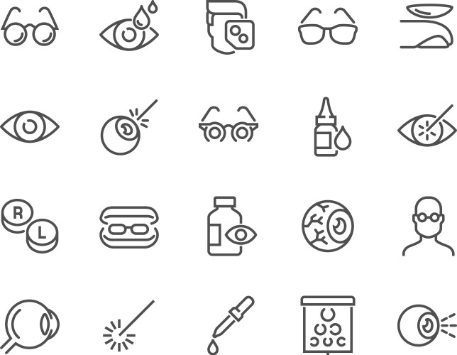 Spectacles used for eyesight tests optometrist Vector Image