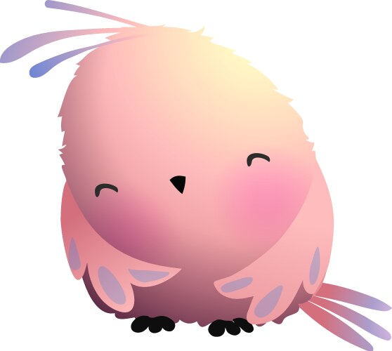 Sleeping cute little bird for kids Vector Image
