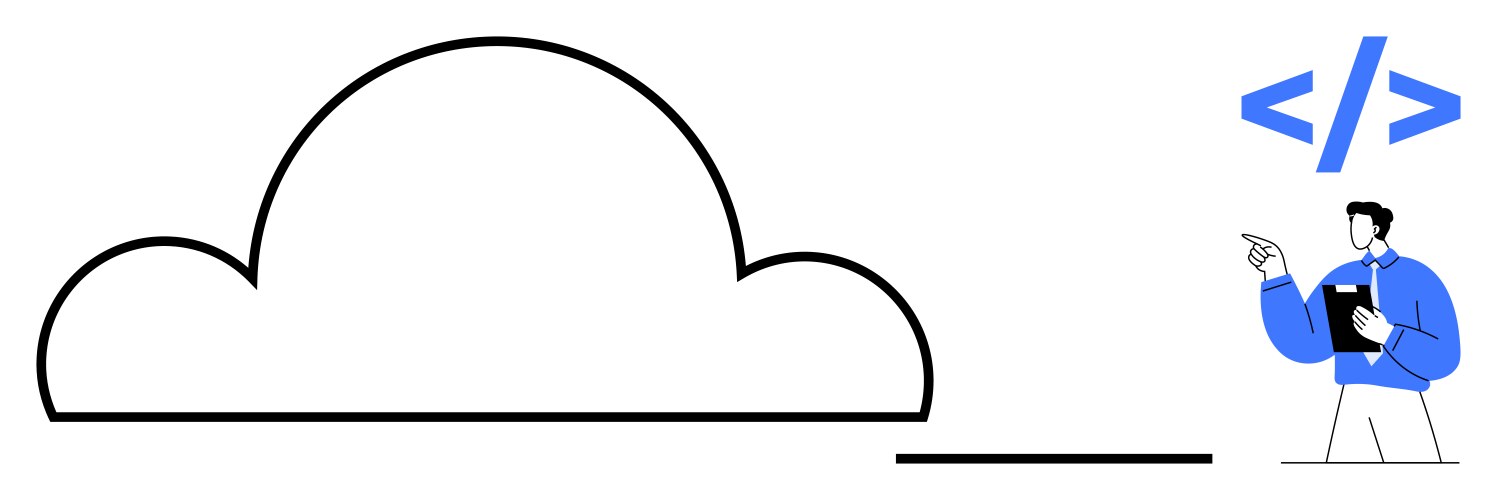 Cloud computing concept with coding symbol vector image