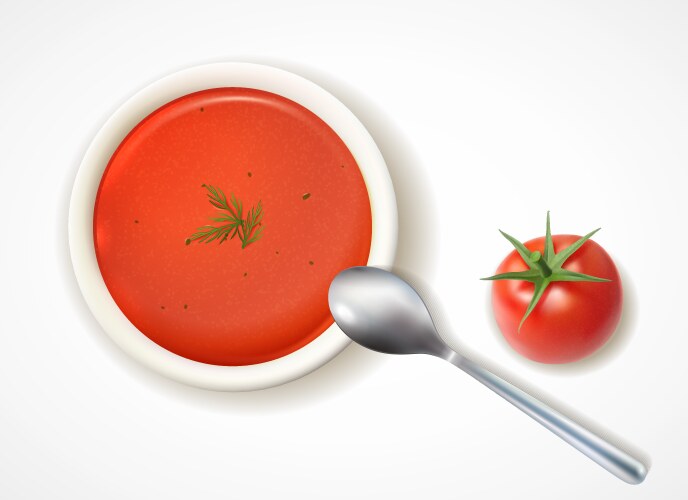 Tomato sauce realistic composition Royalty Free Vector Image