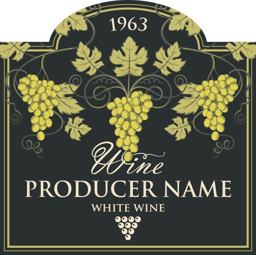 wine bottle label vector image