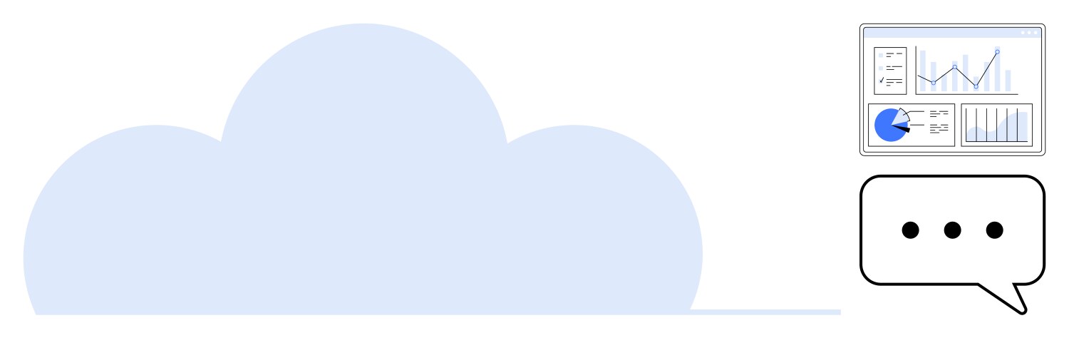 Cloud computing concept with data analytics vector image