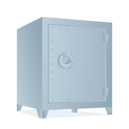 Metallic safe Royalty Free Vector Image - VectorStock