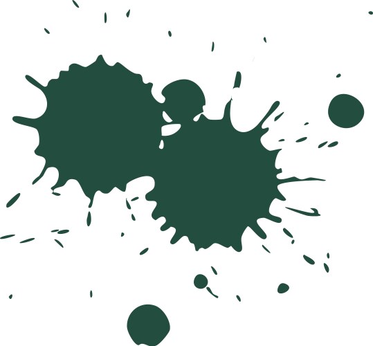 color ink spot dark green paint splatter vector