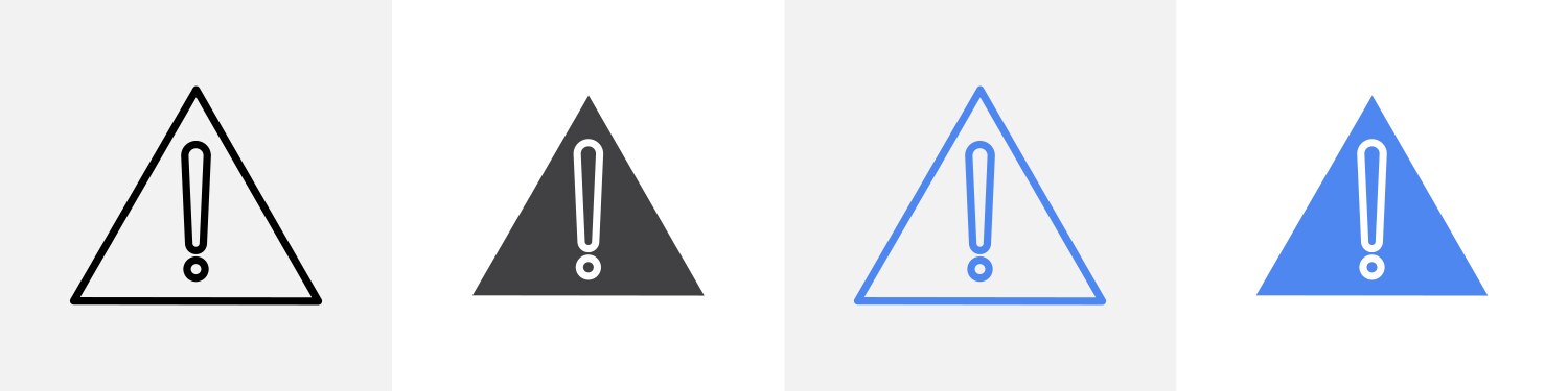 Error icon set use for web ui or app vector image