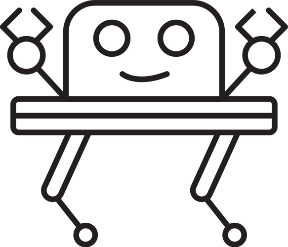 Robotics line icon design Vector Image