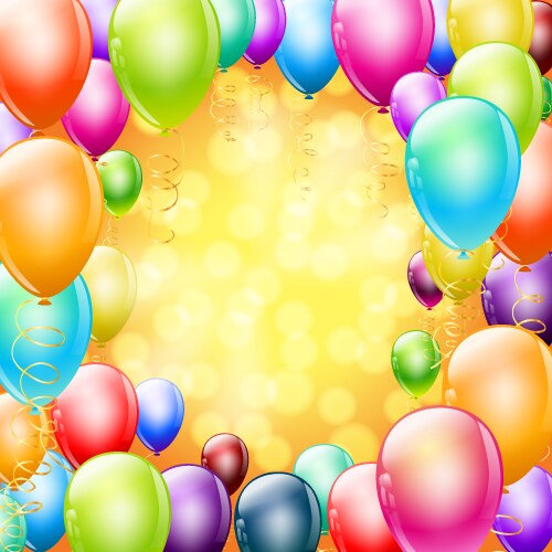 balloons frame vector image