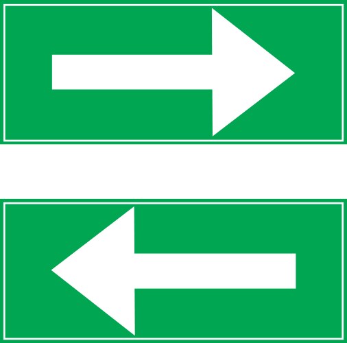 Arrow sign left right isolated Royalty Free Vector Image