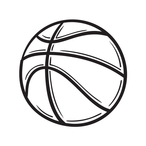 Basketball ball doodle Vector Image