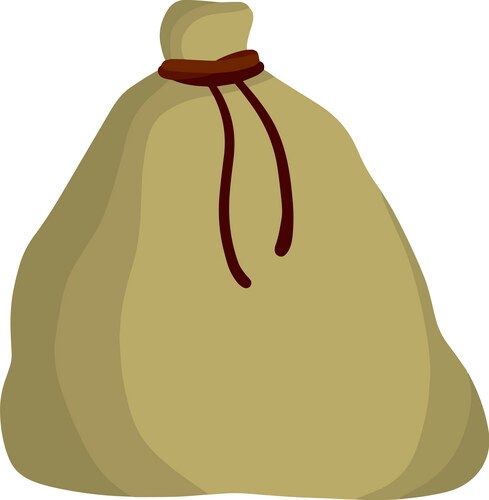 Canvas burlap bag packaging for storage Vector Image