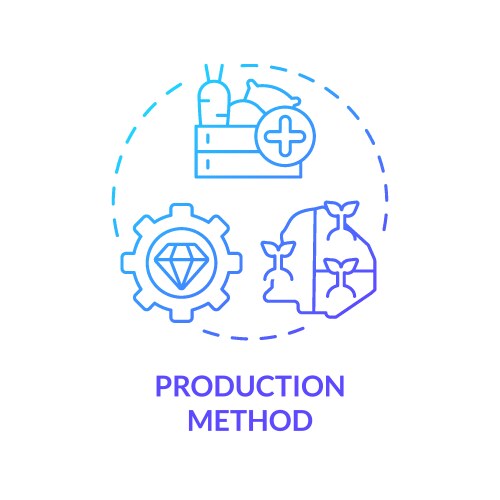 Production method blue gradient concept icon vector image