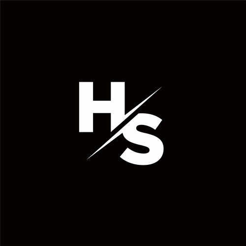 Hs logo letter monogram slash with modern Vector Image