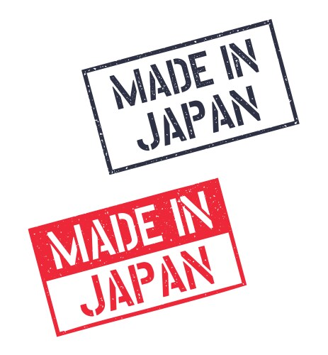 Made in japan stamp set japanese product labels vector image