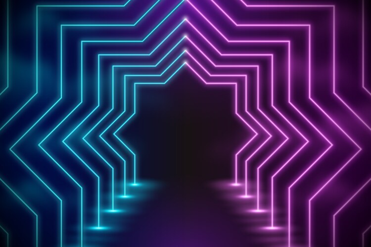 Realistic neon lights background Royalty Free Vector Image